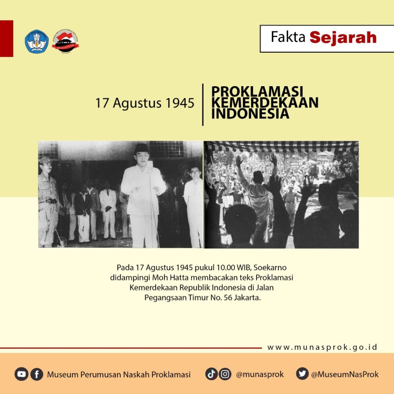 Sejarah Proklamasi Kemerdekaan Republik Indonesia