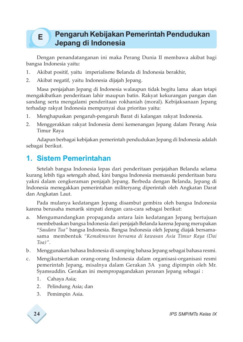 Sistem Pemerintahan Jepang Di Indonesia