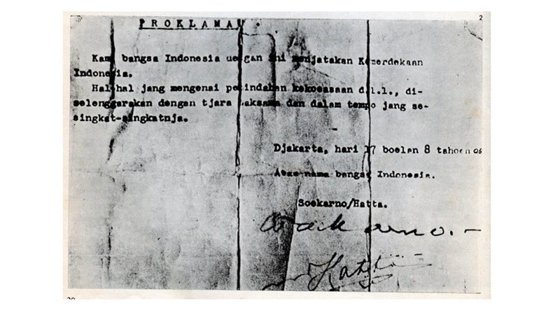 Teks Proklamasi Kemerdekaan Indonesia Diketik Oleh
