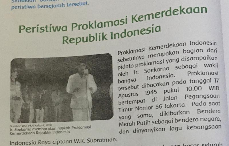 Teks Proklamasi Kemerdekaan Republik Indonesia