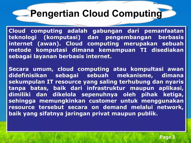 Apa Yang Dimaksud Cloud Computing