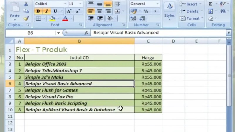 Cara Menjalankan Aplikasi Microsoft Excel