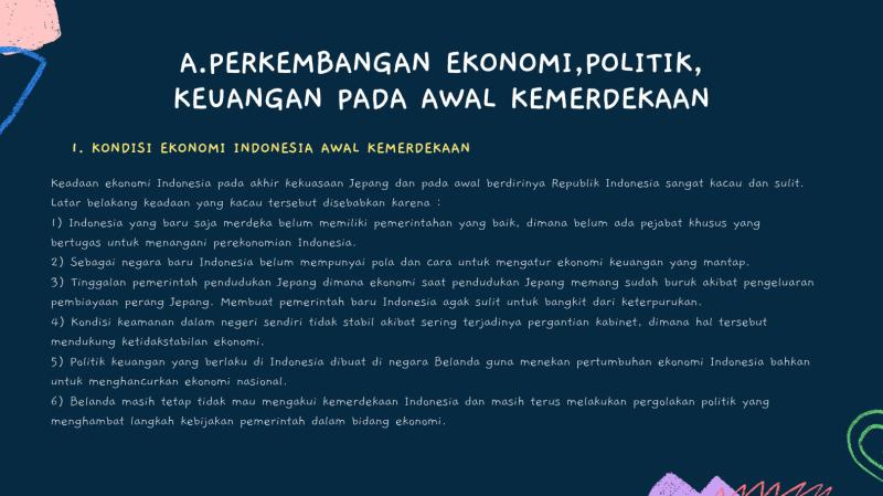 Kondisi Politik Indonesia Pada Awal Kemerdekaan