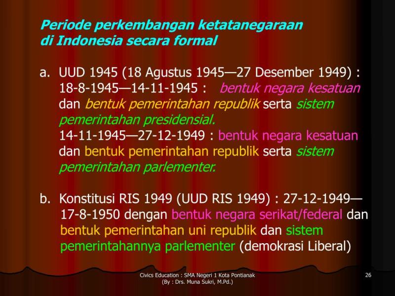 Perkembangan Sistem Pemerintahan Di Indonesia